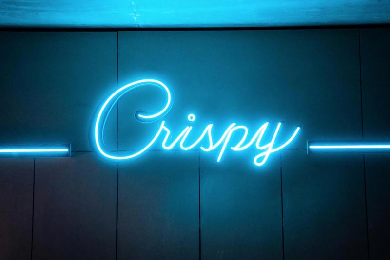 Crispy neonskylt