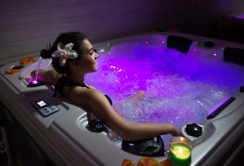 En bubbelpool i spaet